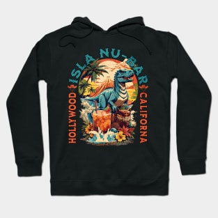 The dinosaur Tiki Isla Nu Bar Tropical Ddrinks Hollywood California Hoodie